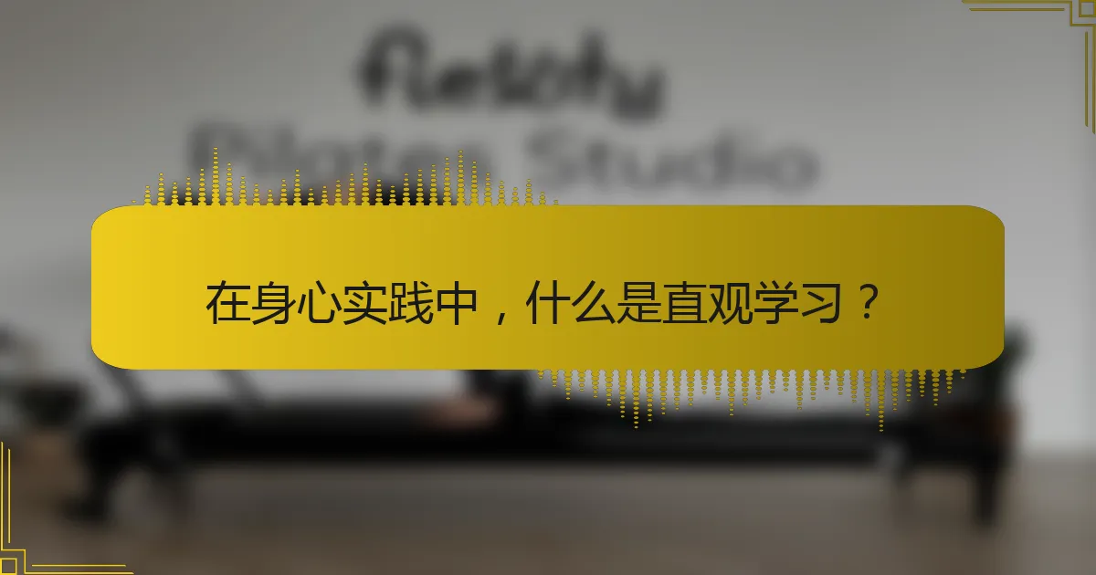 在身心实践中，什么是直观学习？